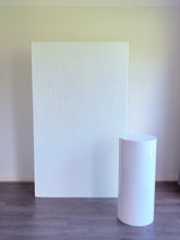 Load image into Gallery viewer, Mdf wooden backdrop 2m H x 1.2m W + 1 plinth ( not include flowers)
