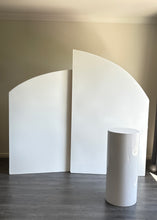 Load image into Gallery viewer, 2 MDF wooden backdrops + 1 plain plinth, size 2m Hx 1.2m W &amp; 1.6m H x 1m W
