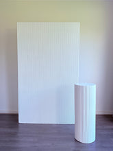 Load image into Gallery viewer, Mdf wooden backdrop 2m H x 1.2m W + 1 plinth ( not include flowers)
