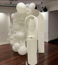 Load image into Gallery viewer, Mdf wooden backdrop 2.15m h x 1.2m w +1 Ripple plinth (not include balloons &amp; decals)
