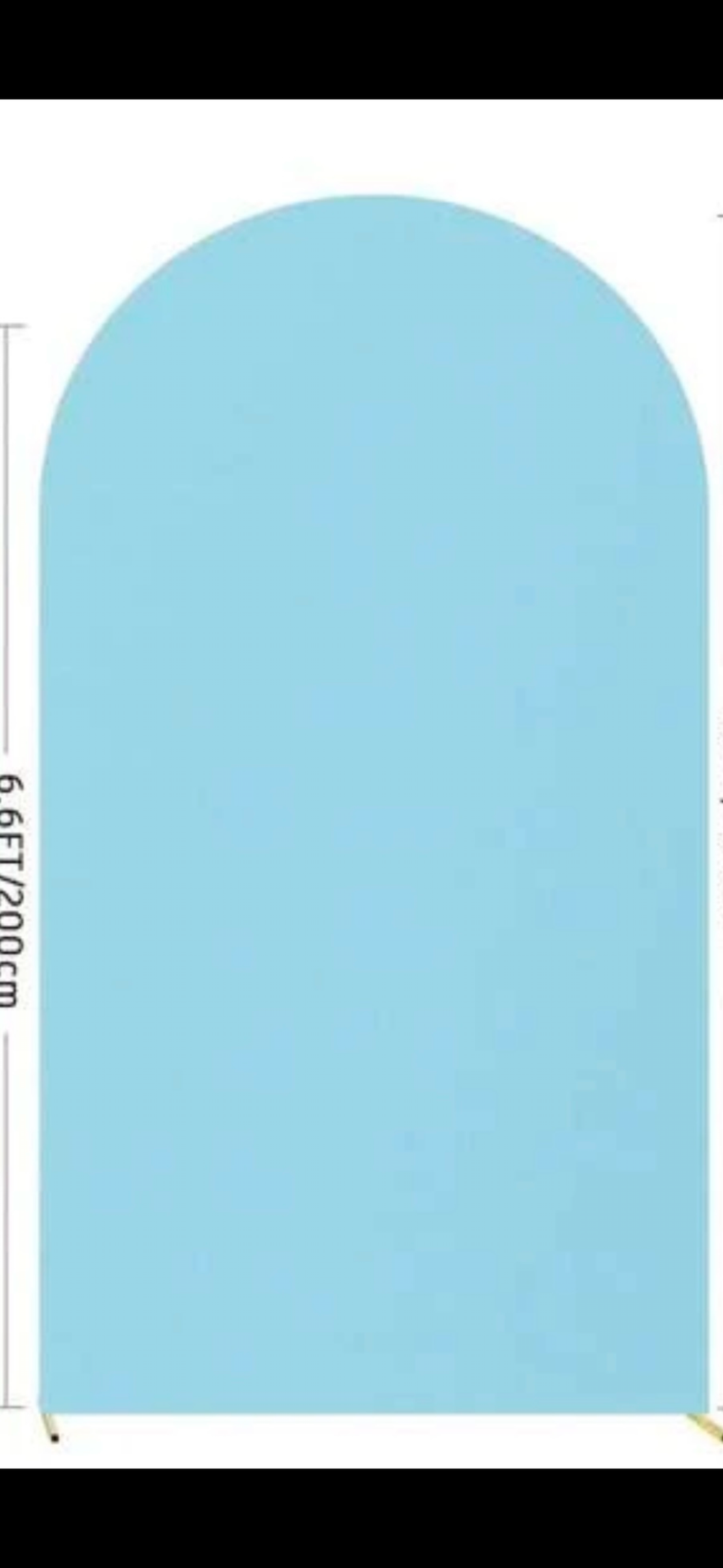 Fabric blue backdrop cover 2m H x 1m W