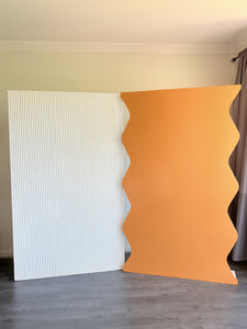 2 MDF Wooden backdrops, 2m H x 1.2m W each