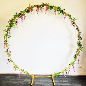 Gold circle backdrop 2m high