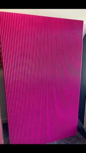 2 Hot pink ripple backdrops 2m & 1m H x 1.2m w +plinth package